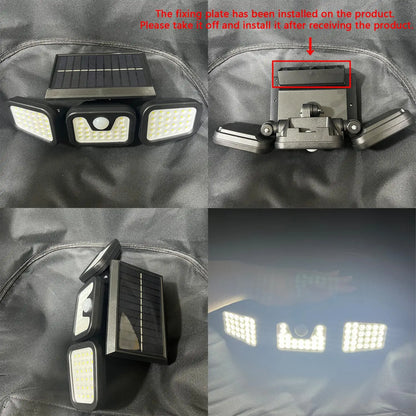 Waterproof Solar Garden Wall Light, 1/2/3 Counts Outdoor Solar Lamp with 3 Lighting Modes, Pathway Light with Motioning Sensor Detector for Garden, Backyard, Solar Garden Lights