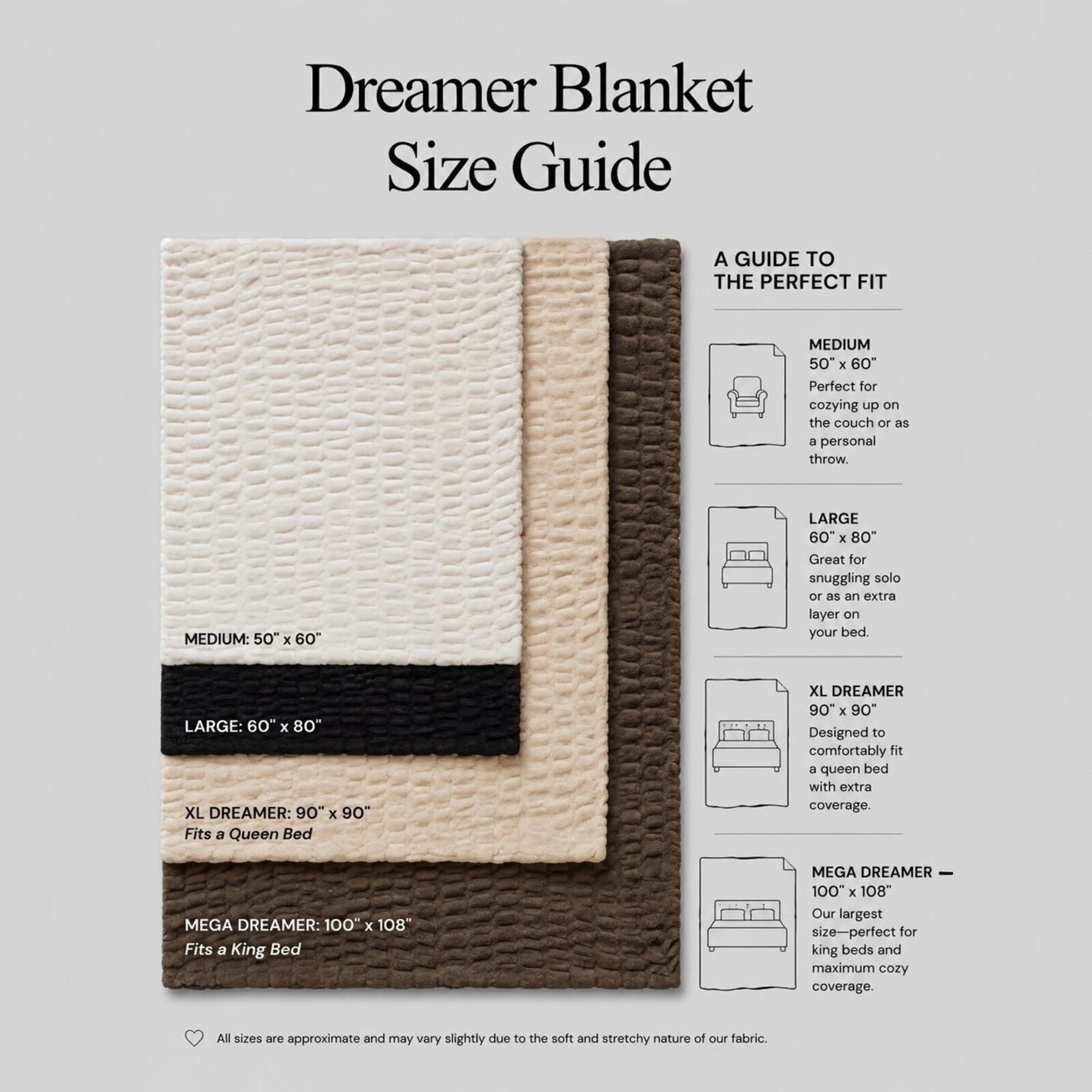 Comfrt | the Dreamer Blanket | Oversized, Cozy, Soft Warm Throw